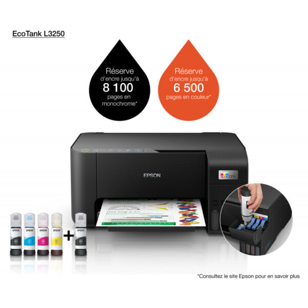 Imprimante Epson L3110 Multifonction à réservoir intégré Couleur