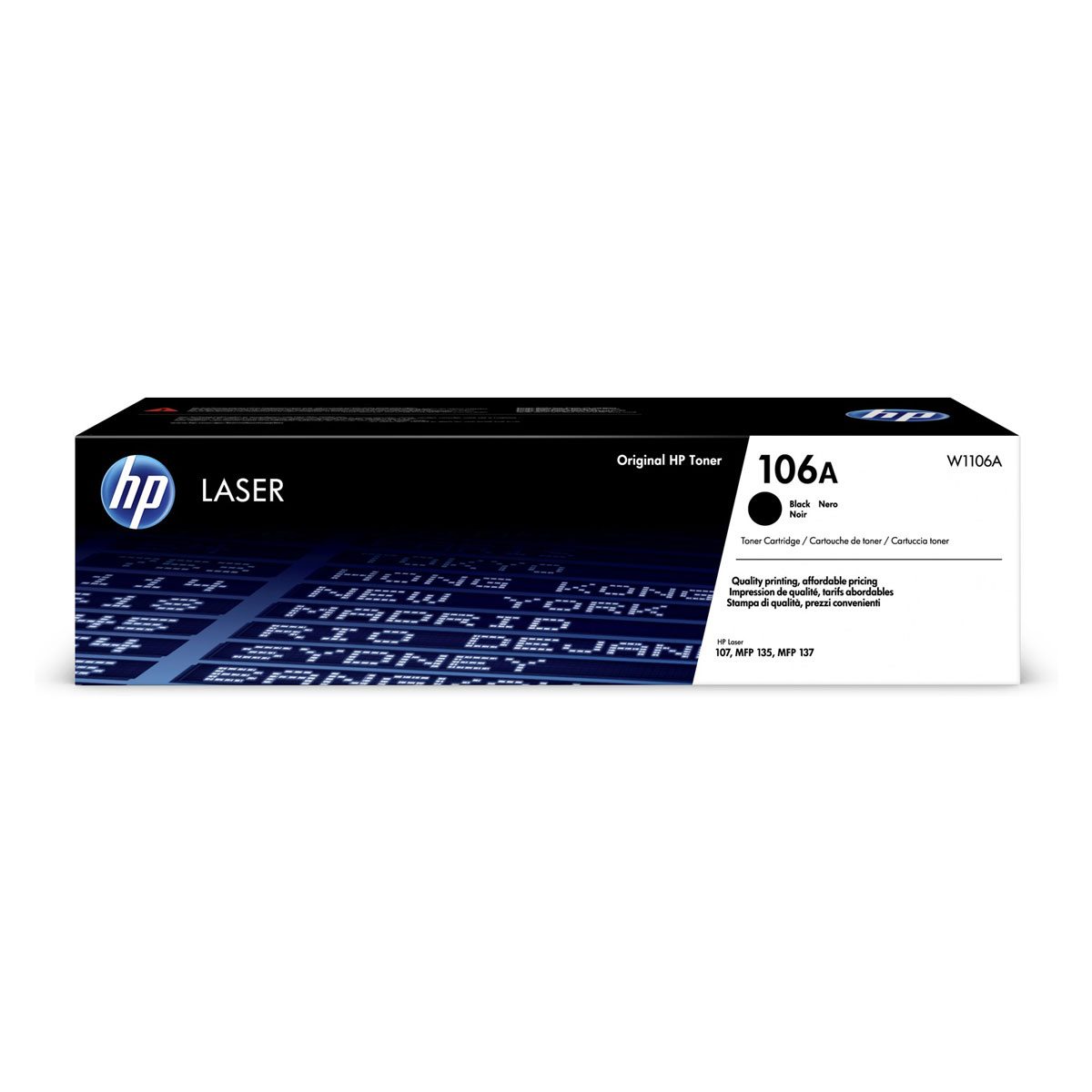 HP 106A toner Laser noir Authentique – W1106A