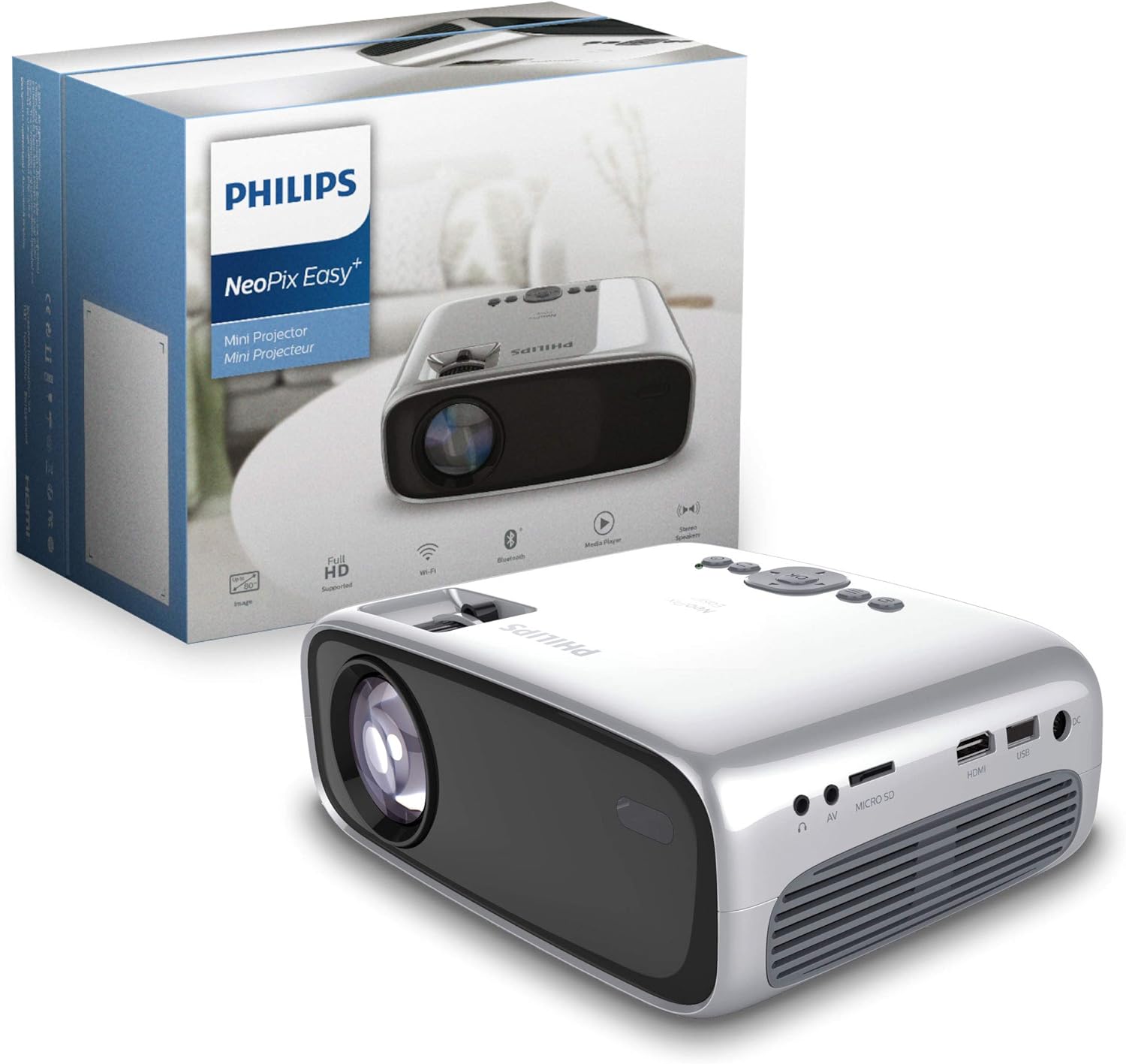 Vidéo PROJECTEUR Philips NeoPix Easy+ LED 3LCD – 2600 LUMENS – WI-FI/- HDMI/VGA/USB