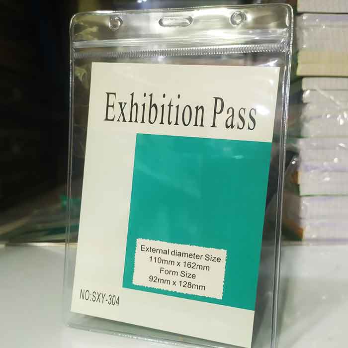 Badges plastiques Exhibition Pass 110×162 paquet de 50