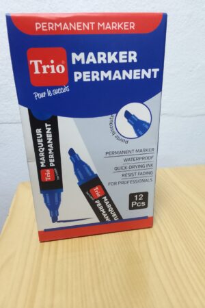 Marqueur permanent Trio – Bleu – Paquet de 12