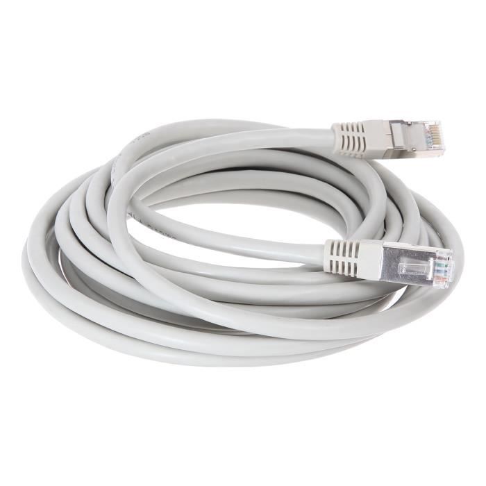 Câble 5 m Cat6 S-FTP RJ45 Ethernet Pour réseau LAN