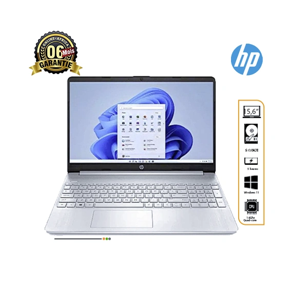 HP 15‑FD046NIA – PC Portable 15.6″ Full HD | Intel Core i3 12ᵉ Gen | 8 Go RAM | 512 Go SSD