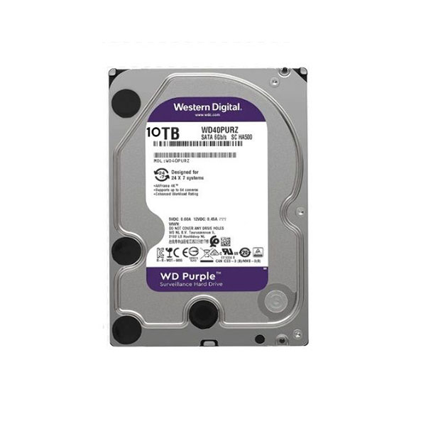 Disque dur WD Purple 10 To – Surveillance 24/7, 3,5″ SATA III, cache 256 Mo, optimisé AllFrame AI