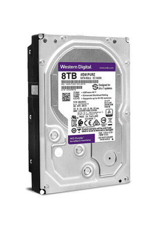 Disque dur WD Purple 8 To – Surveillance 24/7, SATA III, cache 256 Mo, WD84/W85PURZ