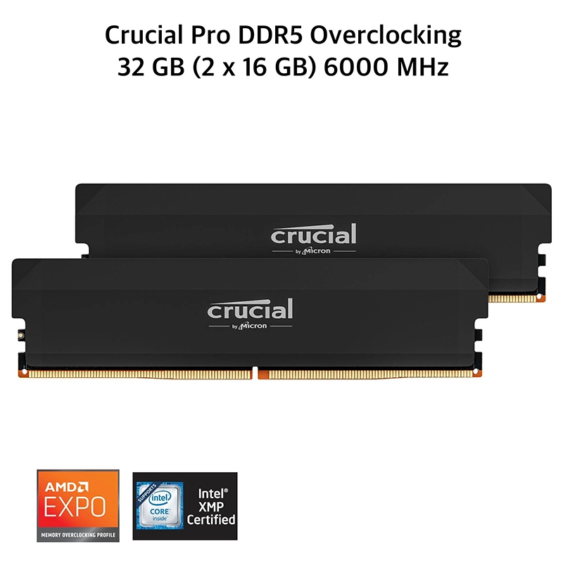 RAM DDR5 Crucial Pro Overclocking 32 GB (2 x 16 GB) 6000 MHz